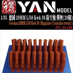 1/35 German 20mm L 50 KwK 38 AA Gun Magazines (20pcs)