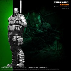 75mm Scale US SEAL Assault Team Senior Marine "Bald Warrior"