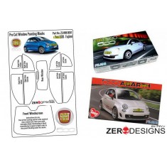 1/24 Fiat 500 Pre Cut Window Painting Masks for Fujimi kits