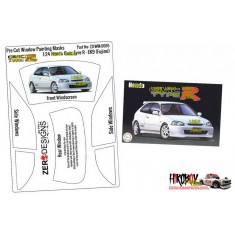 1/24 Honda Civic Type R EK9 Early Type Window Painting Masks for Fujimi kits