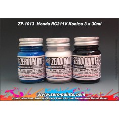 Honda RC211V Konica Paints - Pearl White, Black, Brilliant Blue 3x30ml