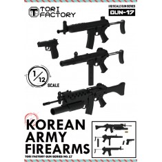 1/12 Korean Army Firearms K201, K7, K1, K5