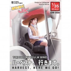 1/35 Japanese Anime Girl Figure Hataraku JK "Harvest, Here we go!"