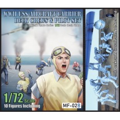 1/72 US Navy Aircraft Carrier Crews & Pilots "Dynamic Pose" (10 Figures)