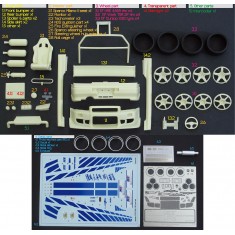 1/24 Nissan Skyline GT-R R34 F and F 2 Transkit parts for Tamiya kits