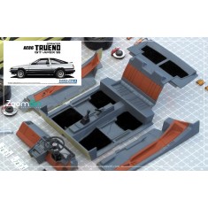 1/24 Toyota AE86 #Black Carpet set for Aoshima kit