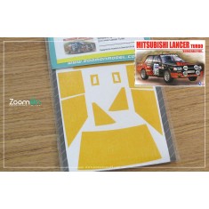 1/24 Mitsubishi Lancer Turbo Window and Light Painting Masks for Aoshima/Beemax kit