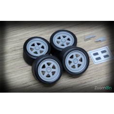 1/24 17'' SSR Racing Rim set with Tyres for Tamiya Macau GTR R32