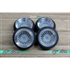 1/24 16'' SSR Formula Mesh Rim set with Stretch Tyres