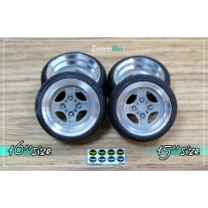 1/24 15'' Work Equip 40 Rim set with Normal Tyres