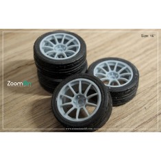 1/24 16'' Rays ZE40 Rim set with Tyres