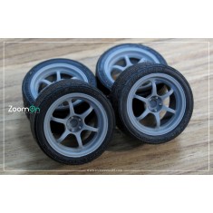 1/24 17'' Advan Racing RG2 Rim set with Tyres