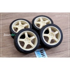 1/24 17'' Enkei WRC Tarmac Evo Rim set (4 holes) with Tyres