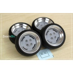 1/24 15'' AE86 OEM Custom Rim set (female hub) with Stretch Tyres