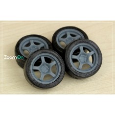 1/24 18'' Rays 57CR Rim set (5 holes) with Tyres