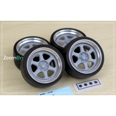 1/24 19'' Work Meister L1 Rim set with Tyres