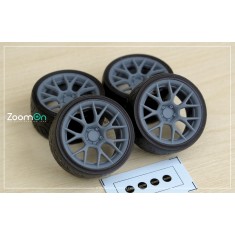 1/24 16'' BBS RE-V7 Rim set with Tyres