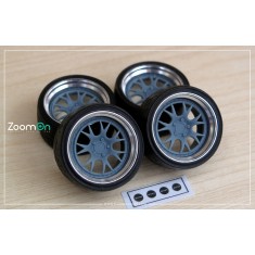 1/24 19'' SSR Professor MS3 Rim set with Tyres