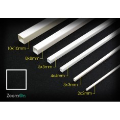 Square Plastic Rod set #Tube (6pcs, each length 250mm)