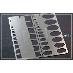 Square and Ellipse Template (Size 0.5mm-9.5mm)
