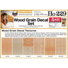 1/32 Horten Ho 229 Wood Grain Decal Set (6 sheets in 8 textures) for #SWS08