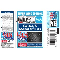 1/48 F-4C/D/J/S Phantom II Metal Struts for #SWS48-04/05/06