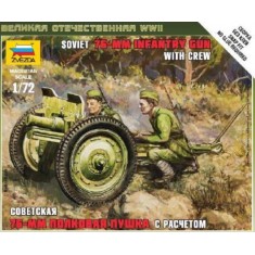 1/72 (Snap-Fit) Soviet 76mm Infantry Gun with Crew