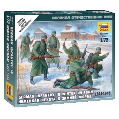 1/72 (Snap-Fit) German Infantry in Winter Uniform 1941-1945 (5 Figures)