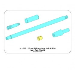 1/35 US M103 Heavy Tank A1/A2 120mm M58 Tank Gun Barrel for Dragon kits 1/35 US M103 Heavy Tank A1/A2 120mm M58 Tank Gun Barrel for Dragon kits