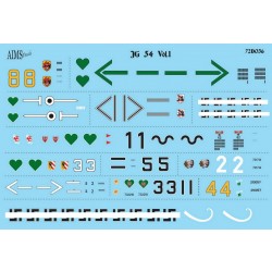 Decals for 1/72 Jagdgeschwader JG 54 Vol. 1 Decals for 1/72 Jagdgeschwader JG 54 Vol. 1