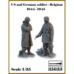 1/35 US & German Soldiers, Belgium 1944-1945 (2 figures) 1/35 US & German Soldiers, Belgium 1944-1945 (2 figures)