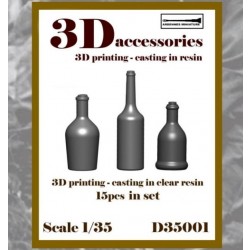 1/35 Bottles - Clear in Resin (15pcs) 1/35 Bottles - Clear in Resin (15pcs)