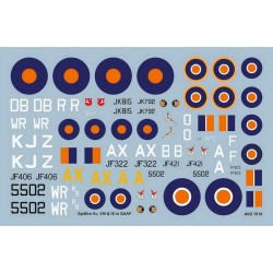Decals for 1/72 Supermarine Spitfire MK. V, VIII & IX in SAAF Decals for 1/72 Supermarine Spitfire MK. V, VIII & IX in SAAF