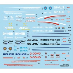 Decals for 1/72 Robinson R-44 Helicopter Decals for 1/72 Robinson R-44 Helicopter