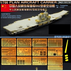 1/700 PLAN Type 002 Aircraft Carrier Shandong Detail Set for Trumpeter kits 1/700 PLAN Type 002 Aircraft Carrier Shandong Detail Set for Trumpeter kits