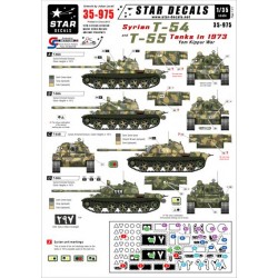 Decals for 1/35 Syrian T-54 and T-55 Tanks in Yum Kippur War 1973 Decals for 1/35 Syrian T-54 and T-55 Tanks in Yum Kippur War 1973