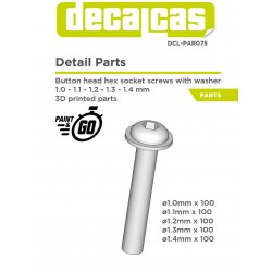 1.0mm - 1.4mm Button Head Hex Socket Screws with Washer (resin, 500pcs) 1.0mm - 1.4mm Button Head Hex Socket Screws with Washer (resin, 500pcs)