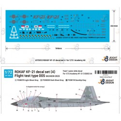 1/72 ROKAF KF-21 Decal set 4 - Flight Test No.005 Sacheon 2023 for Academy #12585 1/72 ROKAF KF-21 Decal set 4 - Flight Test No.005 Sacheon 2023 for Academy #12585