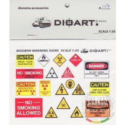 1/35 Modern Assorted Warning Signs (1 sheet) 1/35 Modern Assorted Warning Signs (1 sheet)
