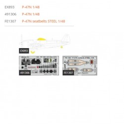1/48 Republic P-47N Thunderbolt Super Detail Set for Academy kits 1/48 Republic P-47N Thunderbolt Super Detail Set for Academy kits