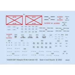 1/32 de Havilland Mosquito FB Mk.II Stencils Decals for Tamiya kits 1/32 de Havilland Mosquito FB Mk.II Stencils Decals for Tamiya kits