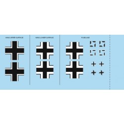 1/48 Messerschmitt Bf 109F-2 National Insignia Decals for Eduard kits 1/48 Messerschmitt Bf 109F-2 National Insignia Decals for Eduard kits
