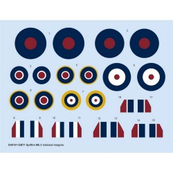 1/48 Supermarine Spitfire Mk.V National Insignia Decals for Eduard kits 1/48 Supermarine Spitfire Mk.V National Insignia Decals for Eduard kits