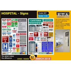 1/35 Modern Hospital - Signs 1/35 Modern Hospital - Signs