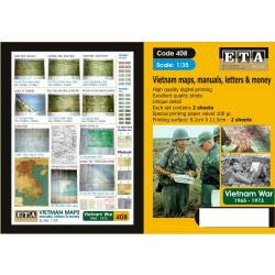 1/35 Vietnam Maps, Manuals, Letters & Money (2 sheets) 1/35 Vietnam Maps, Manuals, Letters & Money (2 sheets)