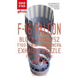 1/48 F-16 BLOCK 32/42/52 F100-PW Afterburner & Exhaust Nozzle (OPEN) for Tamiya kits 1/48 F-16 BLOCK 32/42/52 F100-PW Afterburner & Exhaust Nozzle (OPEN) for Tamiya kits