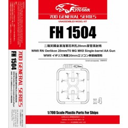 1/700 WWII Royal Navy Oerlikon 20mm/70 MG MKII Single-Barrel AA Gun 1/700 WWII Royal Navy Oerlikon 20mm/70 MG MKII Single-Barrel AA Gun