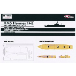 1/700 HMS Hermes 1942 Flight Deck and Bridge Paint Mask for Flyhawk kit FH1122 1/700 HMS Hermes 1942 Flight Deck and Bridge Paint Mask for Flyhawk kit FH1122