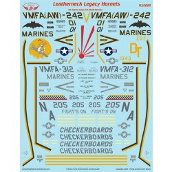1/32 F/A-18C/D Leatherneck Legacy Hornets VMFA(AW)-242 VMFA-312 Decal 1/32 F/A-18C/D Leatherneck Legacy Hornets VMFA(AW)-242 VMFA-312 Decal