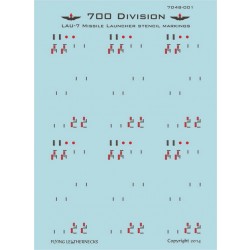 1/48 LAU-7 Missile Launcher Stencil Data Markings Decal 1/48 LAU-7 Missile Launcher Stencil Data Markings Decal